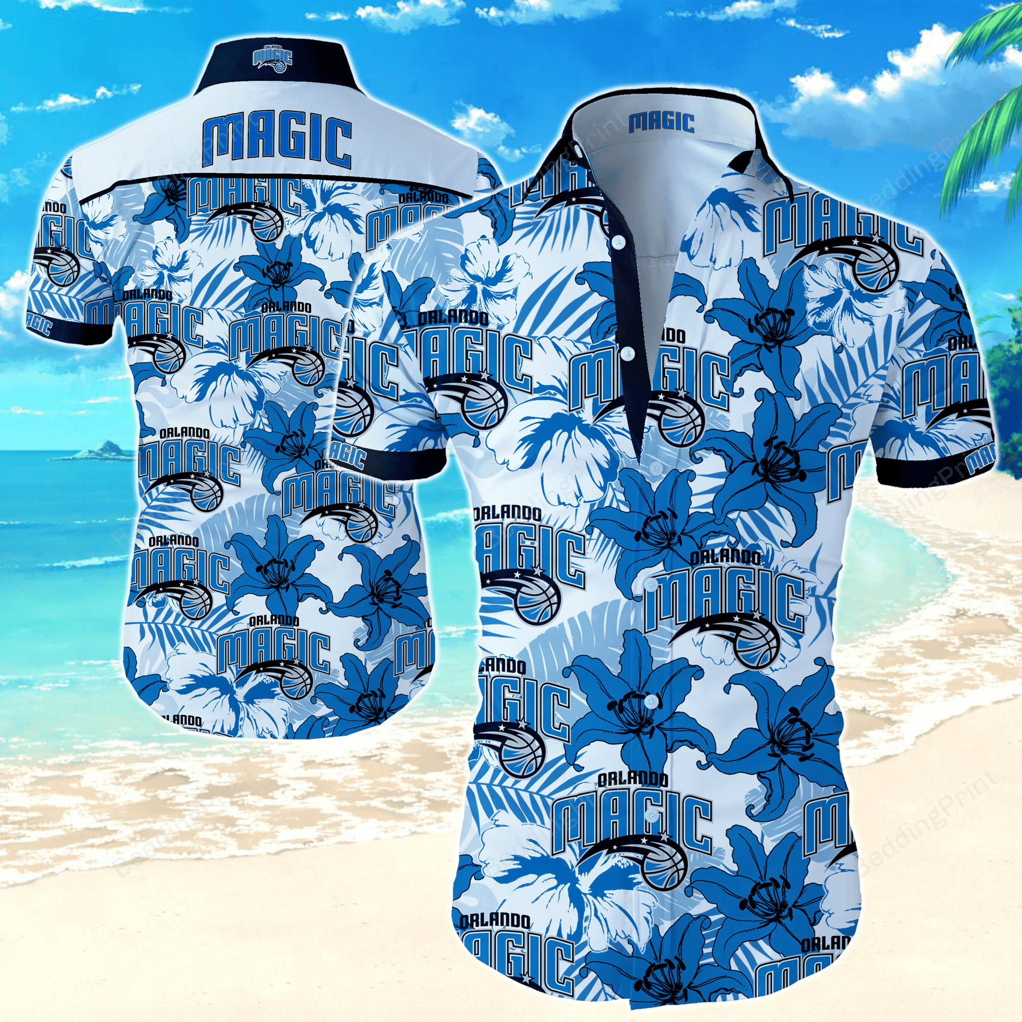 Nba Orlando Magic Hawaiian Shirt Tropical Aloha Button Up