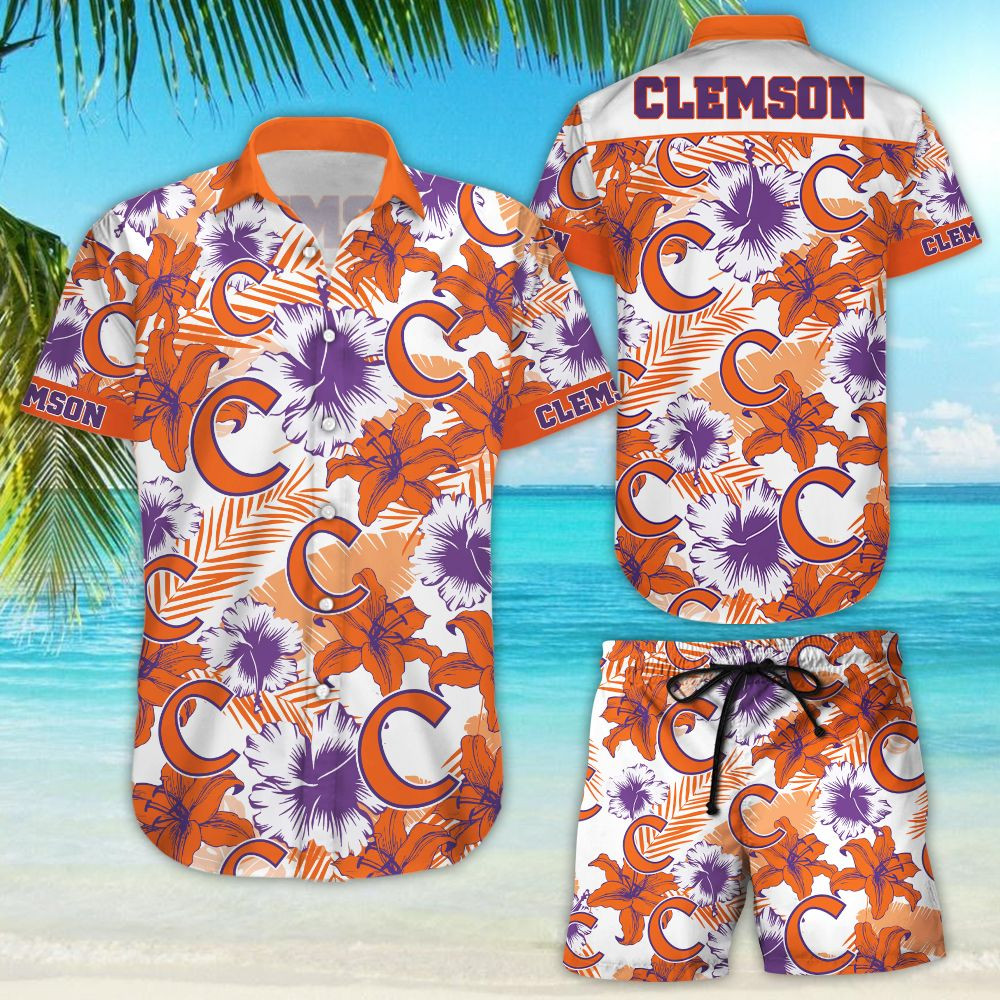 Ncaa Clemson Tigers Hawaiian Shirt Tropical Aloha Button Up