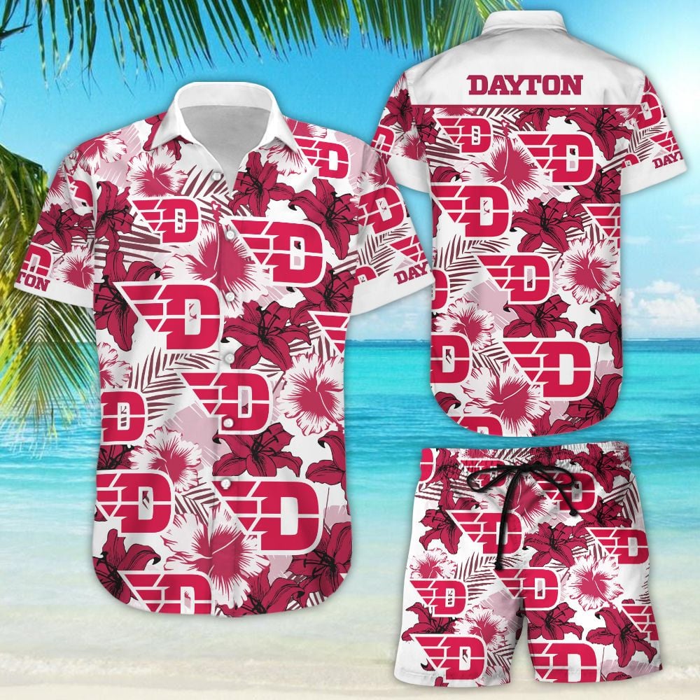 Ncaa Dayton Flyers Hawaiian Shirt Tropical Aloha Button Up