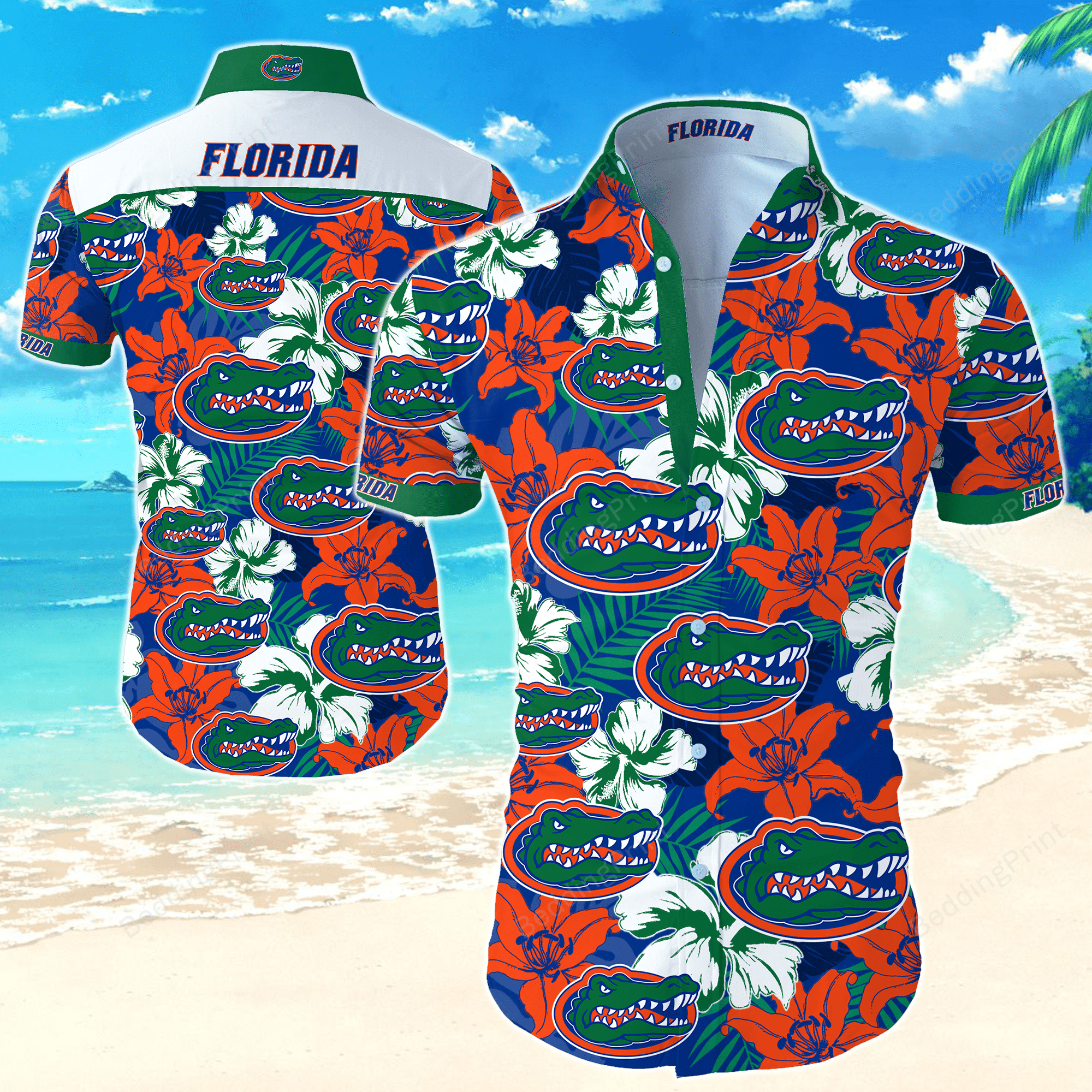 Ncaa Florida Gators Hawaiian Shirt Tropical Aloha Button Up