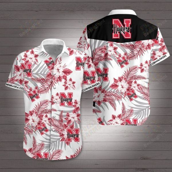 Nebraska Cornhuskers Hawaiian Shirt Tropical Aloha Button Up