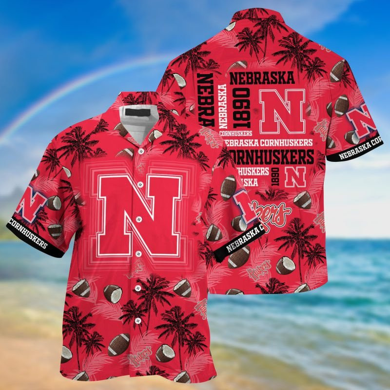Nebraska Cornhuskers Ncaa Hawaiian Shirt Tropical Aloha Button Up