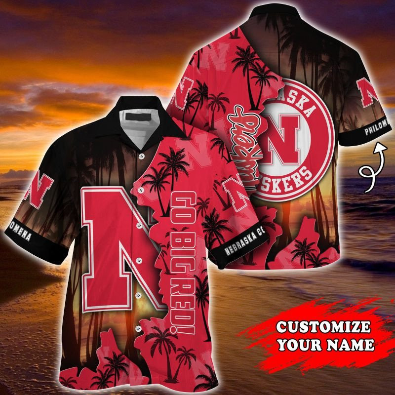 Nebraska Cornhuskers Ncaa Personalized Summer Hawaiian Shirt Tropical Aloha Button Up