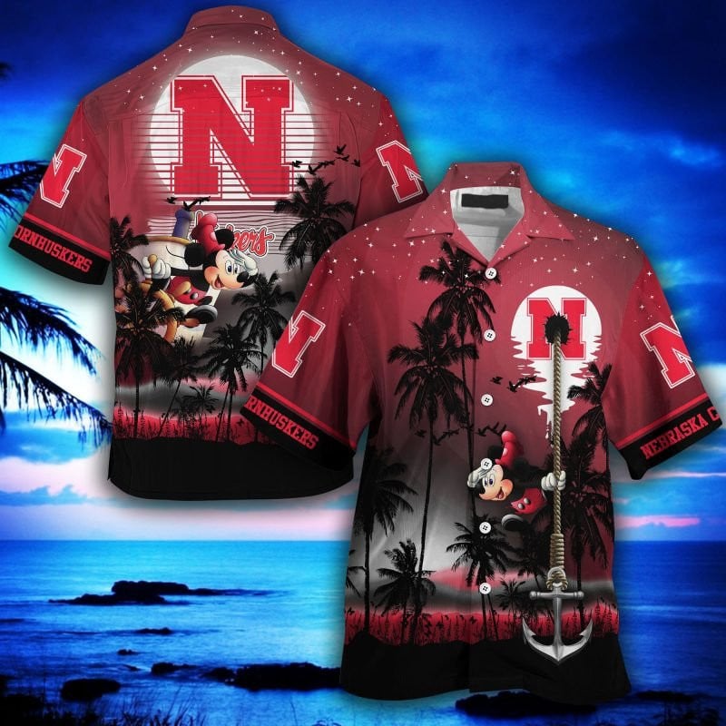 Nebraska Cornhuskers Ncaa Summer Hawaiian Shirt Tropical Aloha Button Up