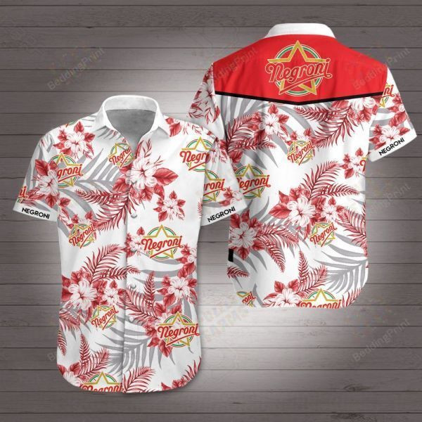Negroni Hawaiian Shirt Tropical Aloha Button Up