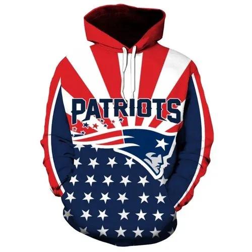 New England Patriots Flag NFL 3D All Over Print Hoodie