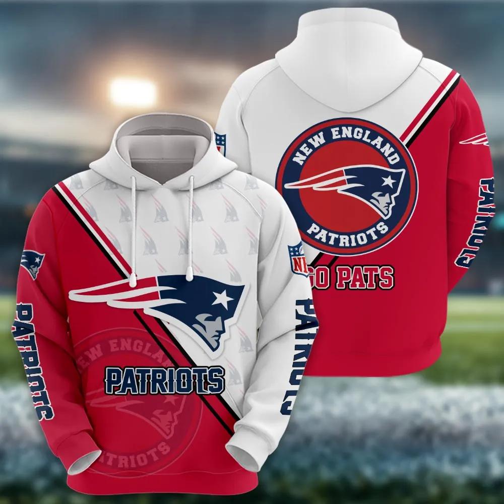 New England Patriots Logo NFL 3D All Over Print Hoodie