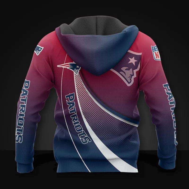 Alternative view of New England Patriots NFL 3D All Over Print Hoodie