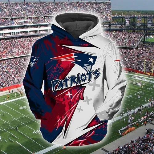 New England Patriots NFL 3D All Over Print Hoodie