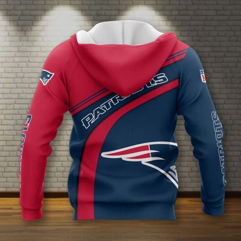 Alternative view of New England Patriots NFL3D All Over Print Hoodie