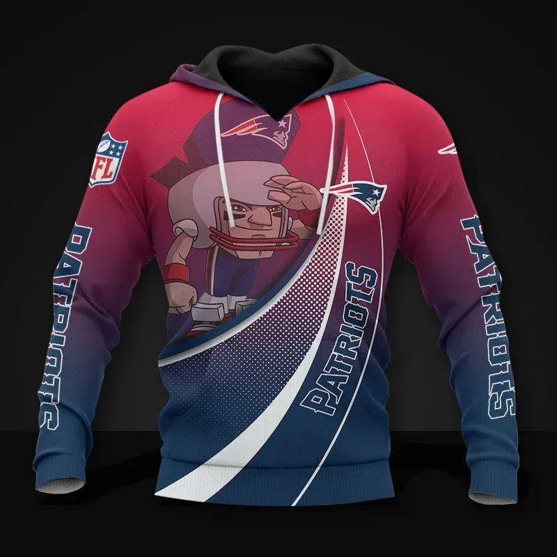 New England Patriots Rush Zone NFL 3D All Over Print Hoodie