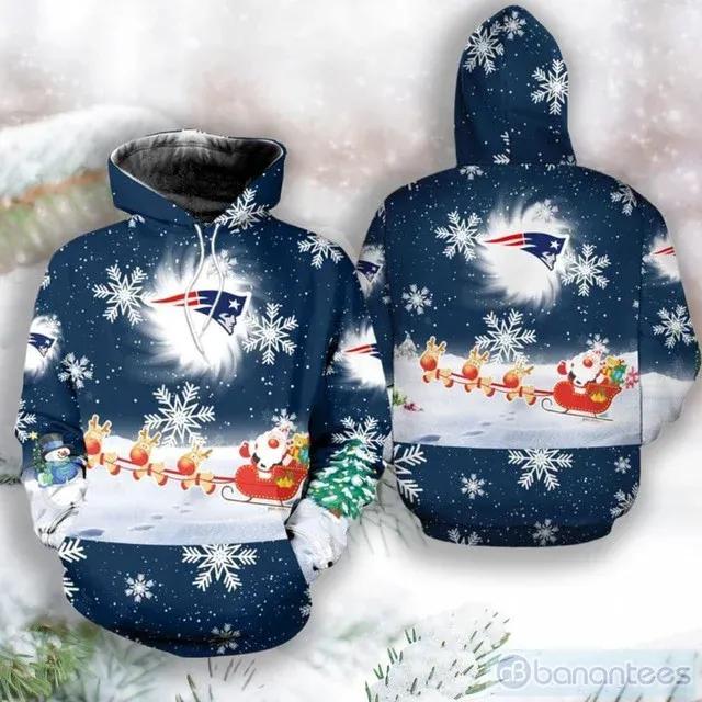 New England Patriots Santa Christmas NFL 3D All Over Print Hoodie