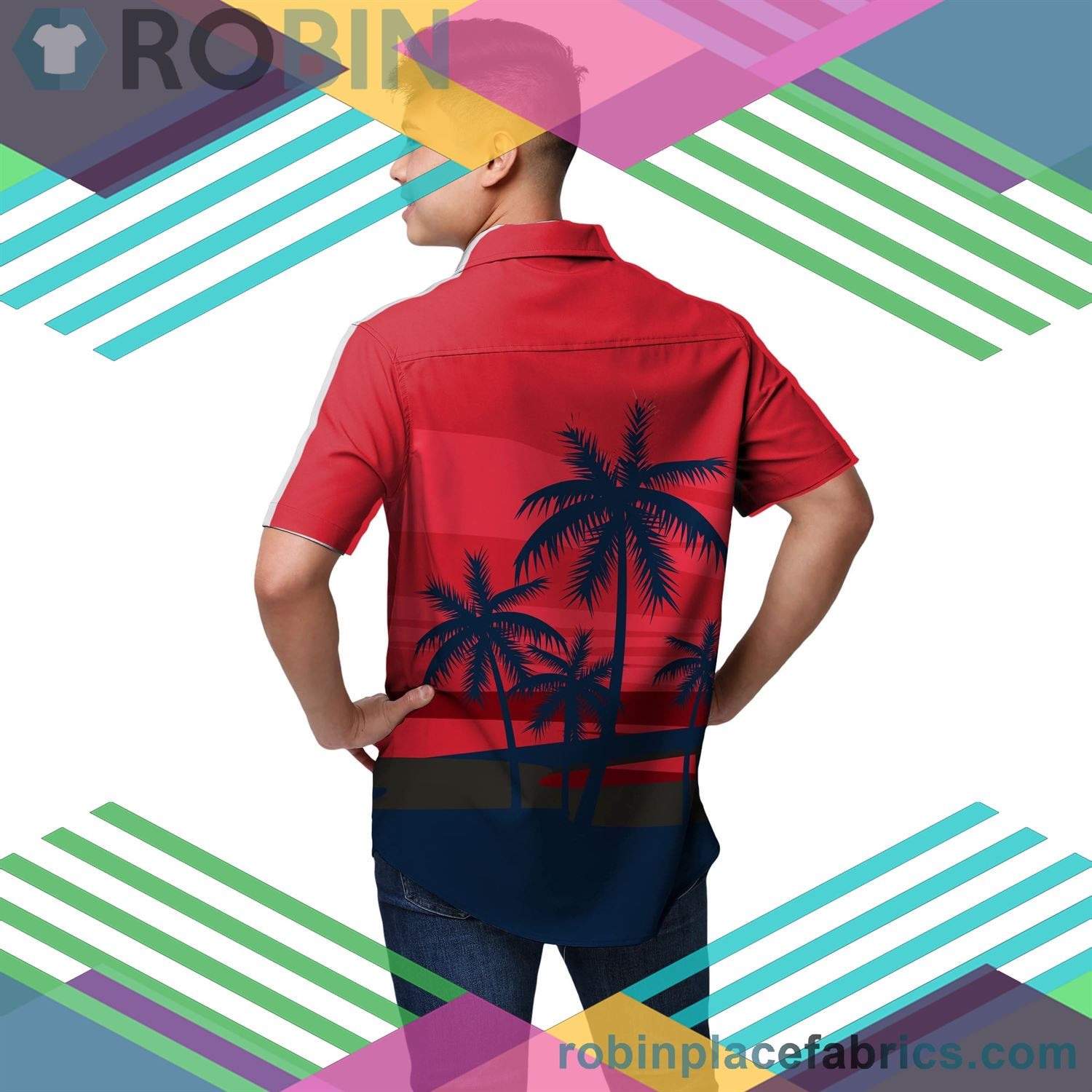 New England Patriots Sunset Up Hawaiian Shirt Tropical Aloha Button Up