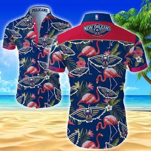 New Orleans Pelicans Hawaiian Shirt Tropical Aloha Button Up