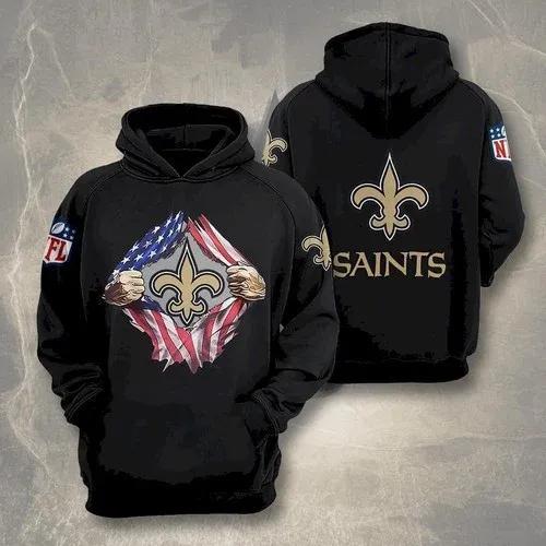New Orleans Saints Blood Inside Me Heart NFL 3D All Over Print Hoodie