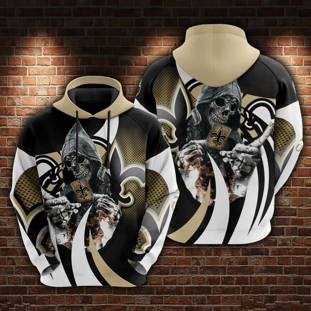 New Orleans Saints Death NFL 3D All Over Print Hoodie