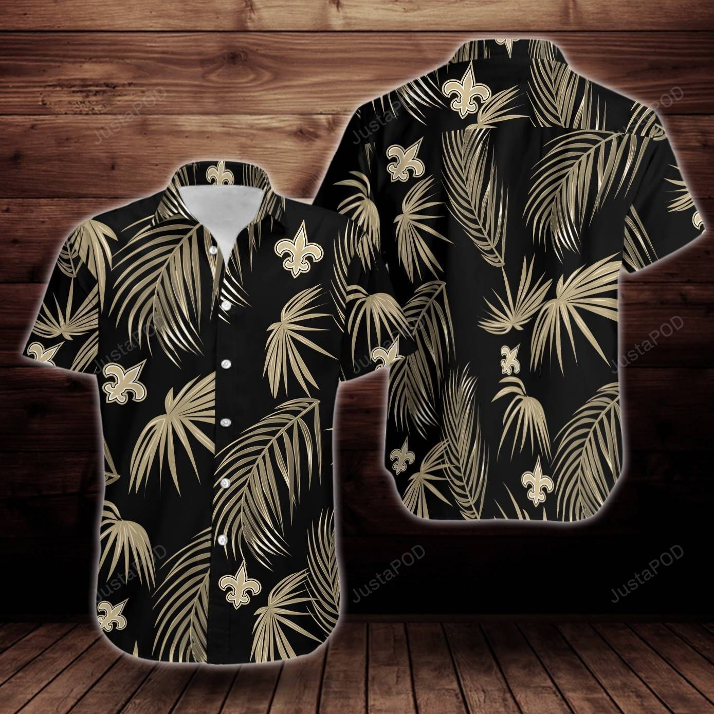 New Orleans Saints Flower Hawaiian Shirt Tropical Aloha Button Up