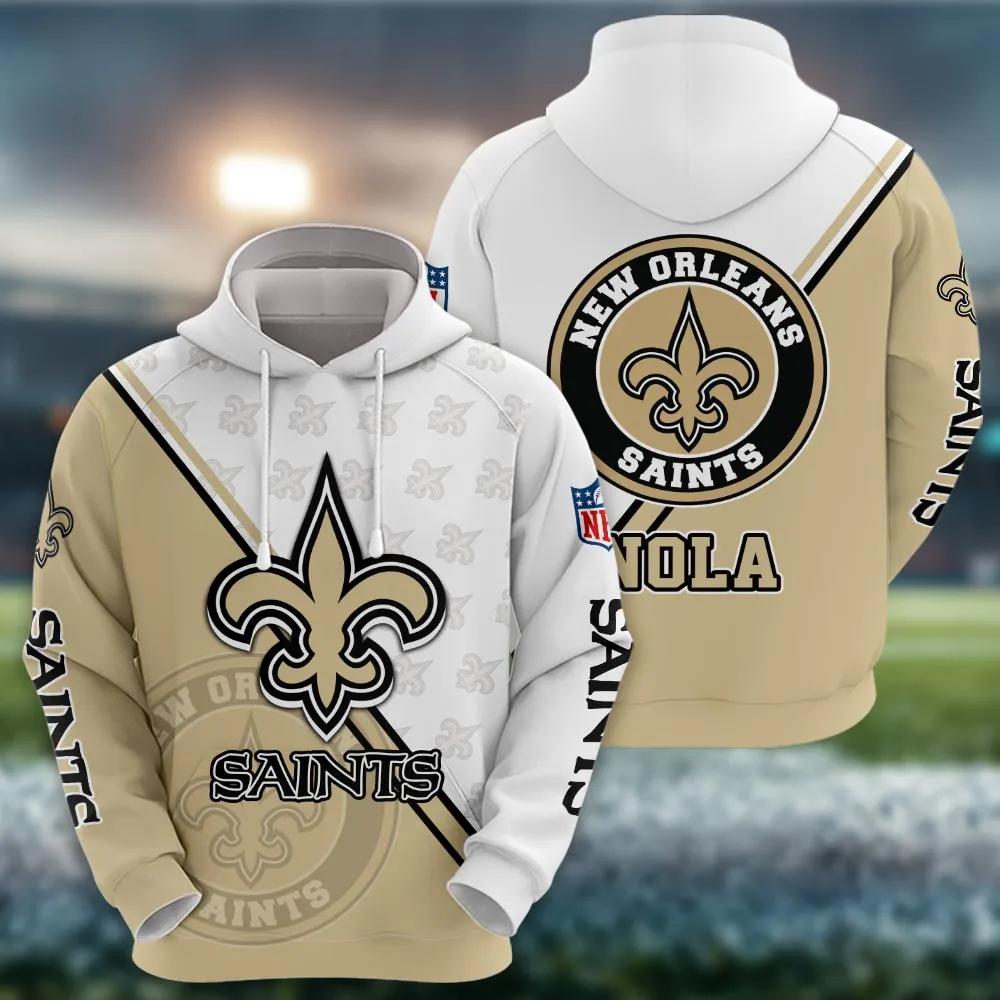 New Orleans Saints Logo 3D NFL All Over Print Hoodie