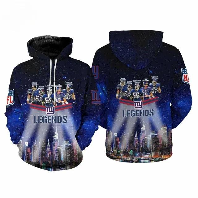 New York Giants Legend NFL 3D All Over Print Hoodie