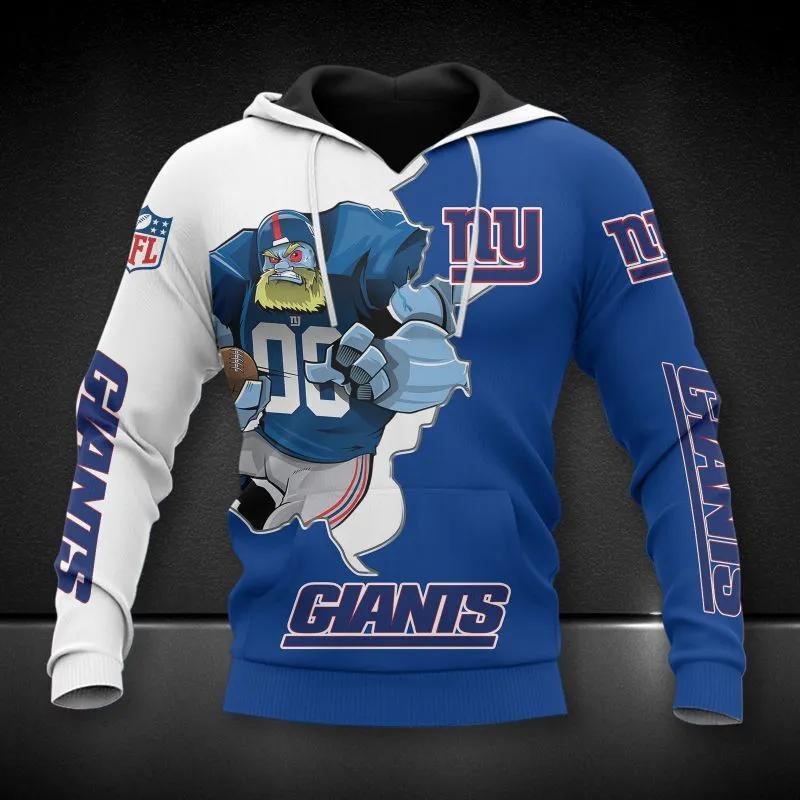 New York Giants Mascot NFL 3D All Over Print Hoodie
