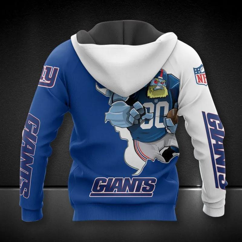 Alternative view of New York Giants Mascot NFL 3D All Over Print Hoodie