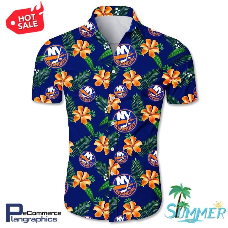 New York Islanders Aloha Shirt Hawaiian Shirt Tropical Aloha Button Up