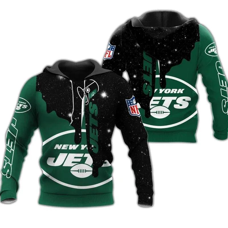 New York Jets Design Snowflake NFL 3D All Over Print Hoodie