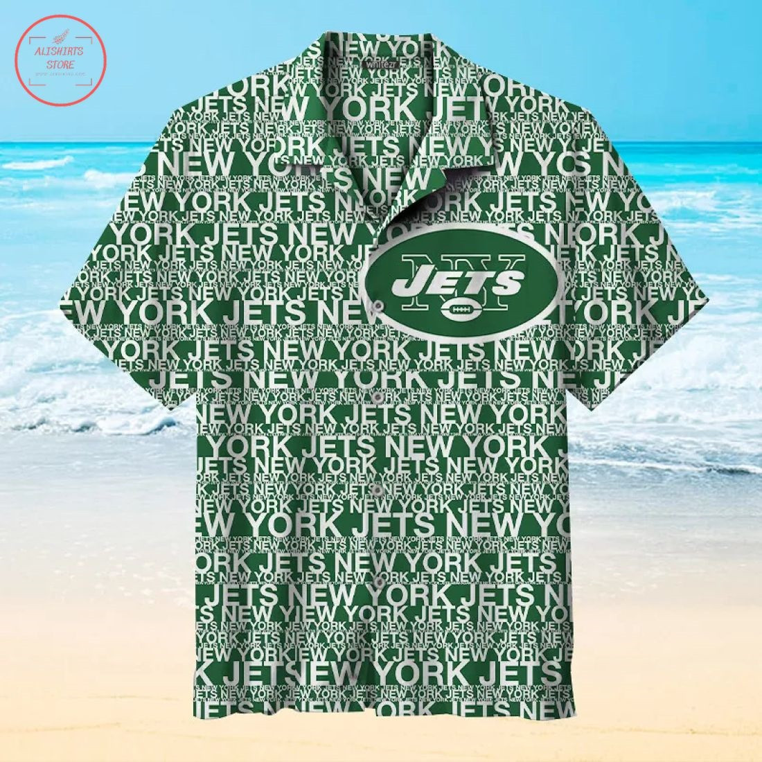 New York Jets3 Hawaiian Shirt Tropical Aloha Button Up