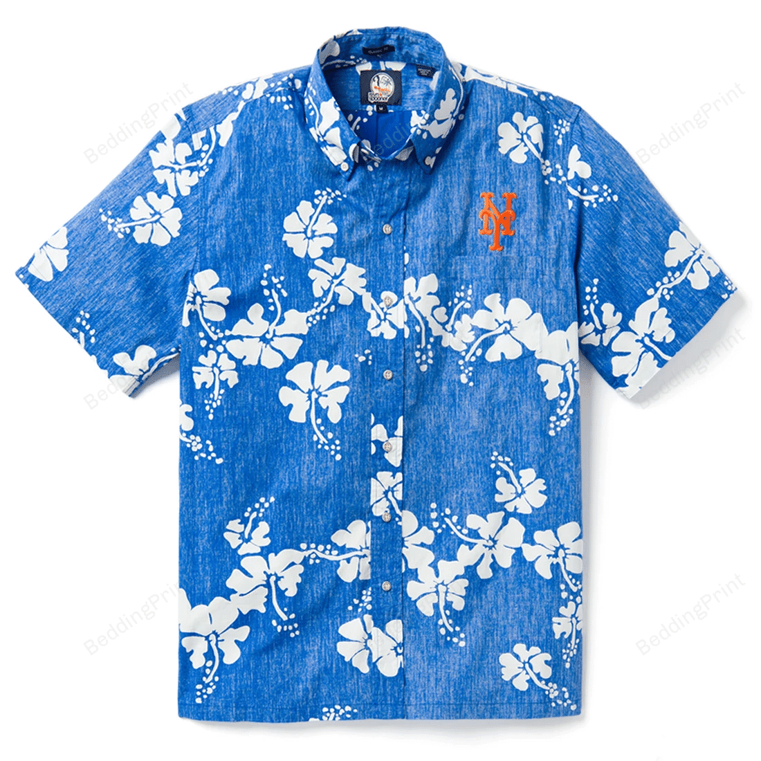 New York Mets 50th State Hawaiian Shirt Tropical Aloha Button Up