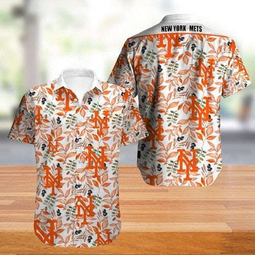 New York Mets Hawaiian Shirt Tropical Aloha Button Up