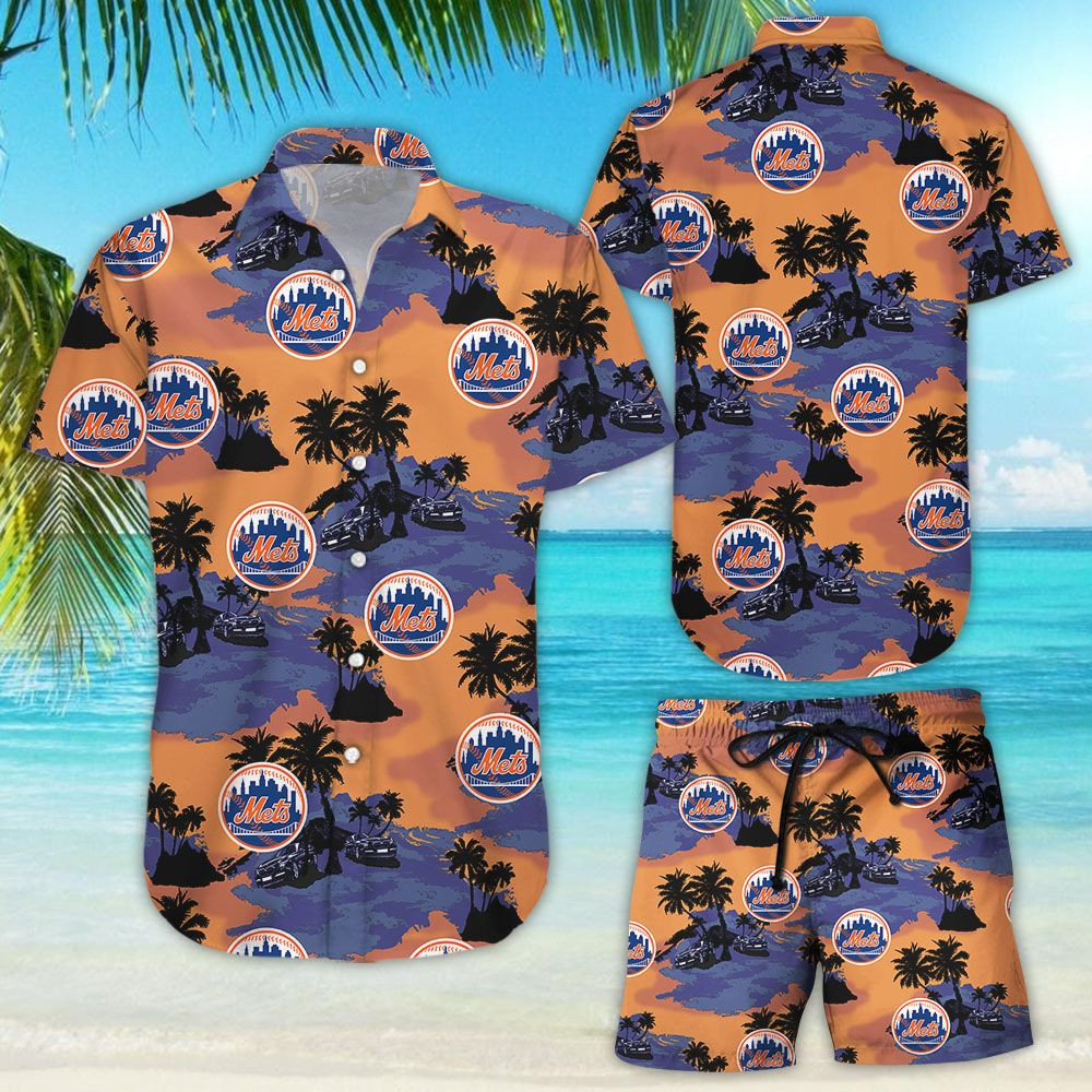 New York Mets Mlb Hawaiian Shirt Tropical Aloha Button Up
