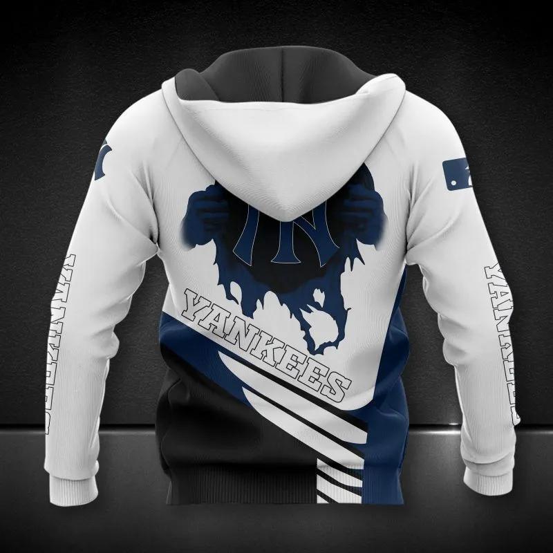 Alternative view of New York Yankees Big Logo MLB All Over Print Hoodie