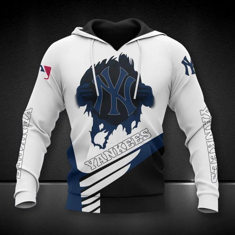 New York Yankees Big Logo MLB All Over Print Hoodie