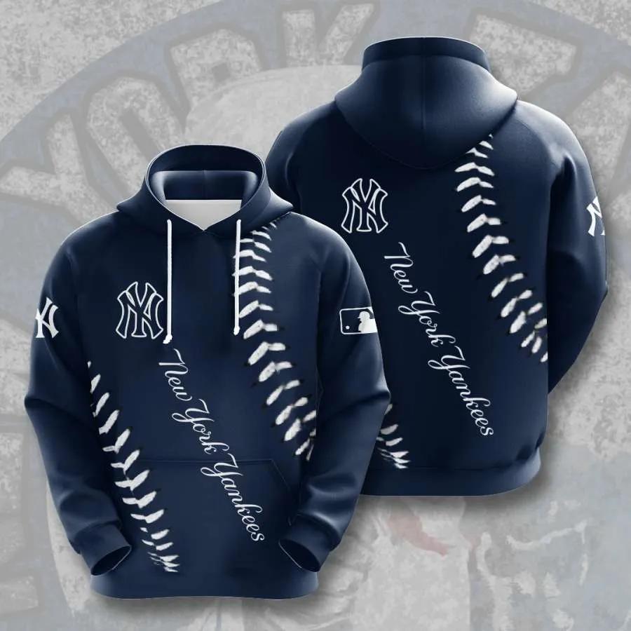 New York Yankees Custom Pullover 3D MLB All Over Print Hoodie