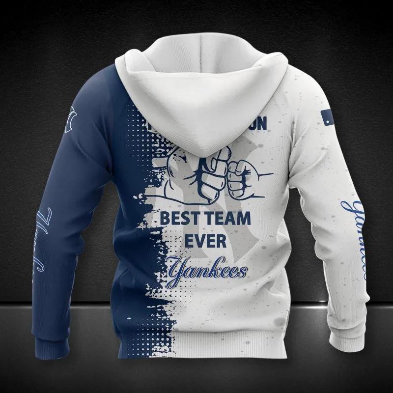 Alternative view of New York Yankees Dad And Son MLB All Over Print Hoodie