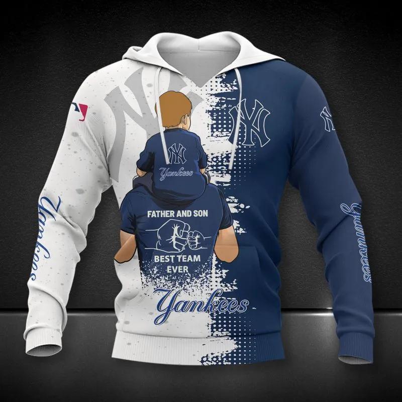 New York Yankees Dad And Son MLB All Over Print Hoodie
