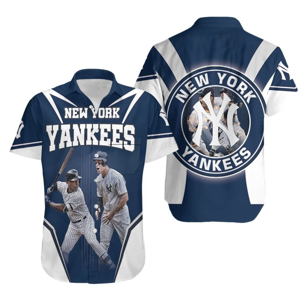New York Yankees Mccutchen Aaron Judge Hawaiian Shirt Tropical Aloha Button Up