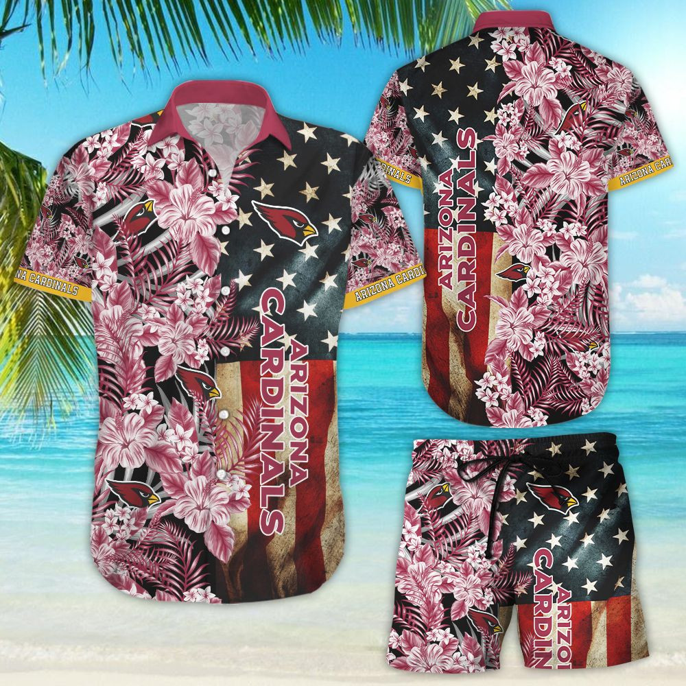 Nfl Arizona Cardinals Hawaiian Shirt Tropical Aloha Button Up