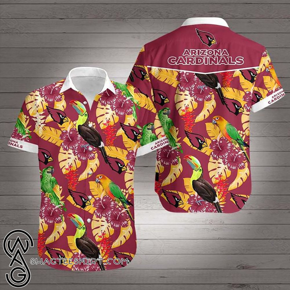 Nfl Arizona Cardinals Hawaiian Shirt Tropical Aloha Button Up