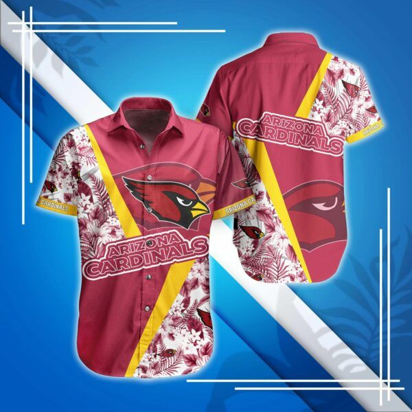 Nfl Arizona Cardinals Hawaiian Shirt Tropical Aloha Button Up