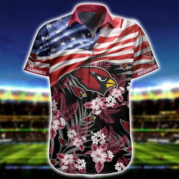 Nfl Arizona Cardinals Hawaiian Shirt Tropical Aloha Button Up