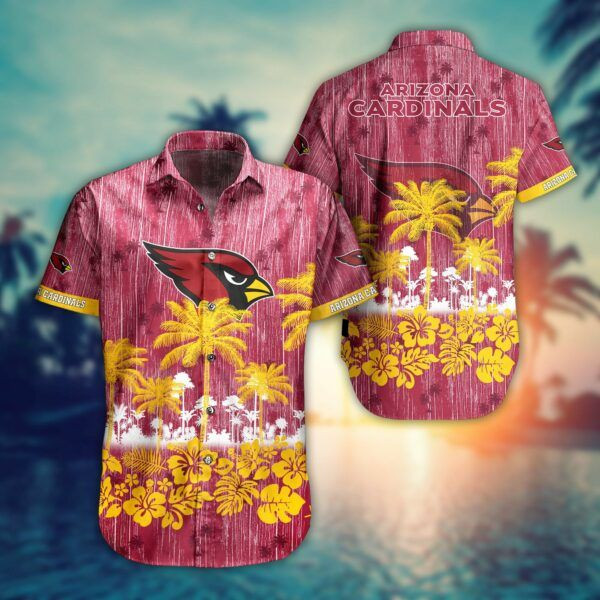 Nfl Arizona Cardinals Hawaiian Shirt Tropical Aloha Button Up