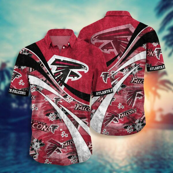 Nfl Atlanta Falcons Hawaiian Shirt Tropical Aloha Button Up