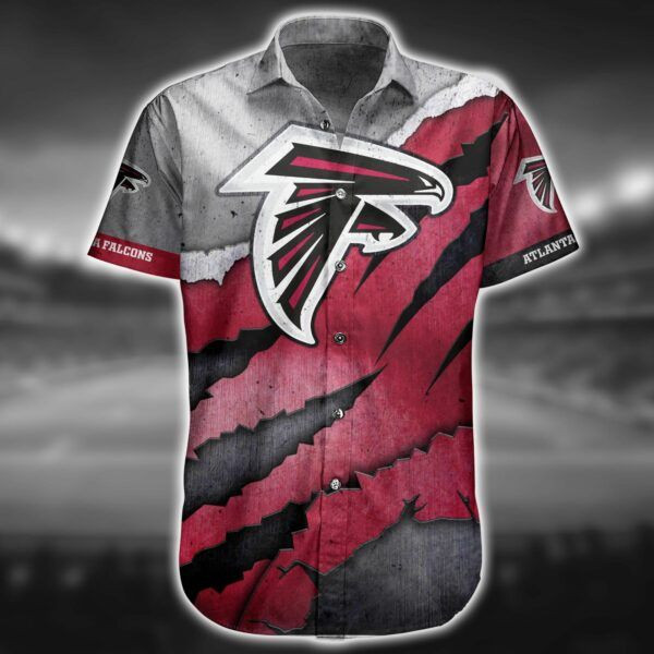 Nfl Atlanta Falcons Hawaiian Shirt Tropical Aloha Button Up