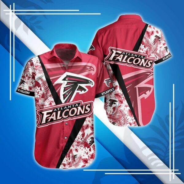 Nfl Atlanta Falcons Hawaiian Shirt Tropical Aloha Button Up