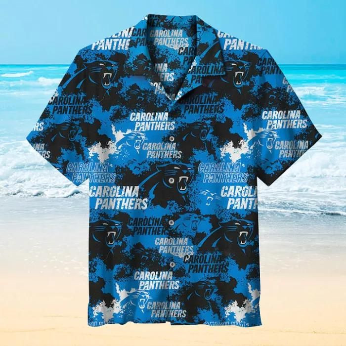 Nfl Carolina Panthers Hawaiian Shirt Tropical Aloha Button Up