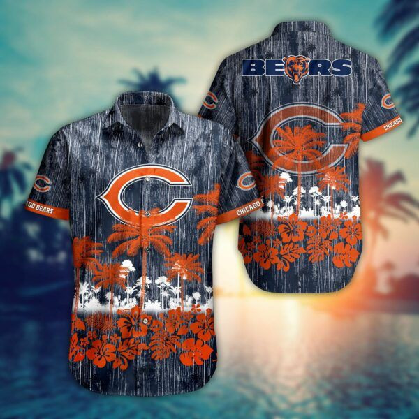 Nfl Chicago Bears Hawaiian Shirt Tropical Aloha Button Up