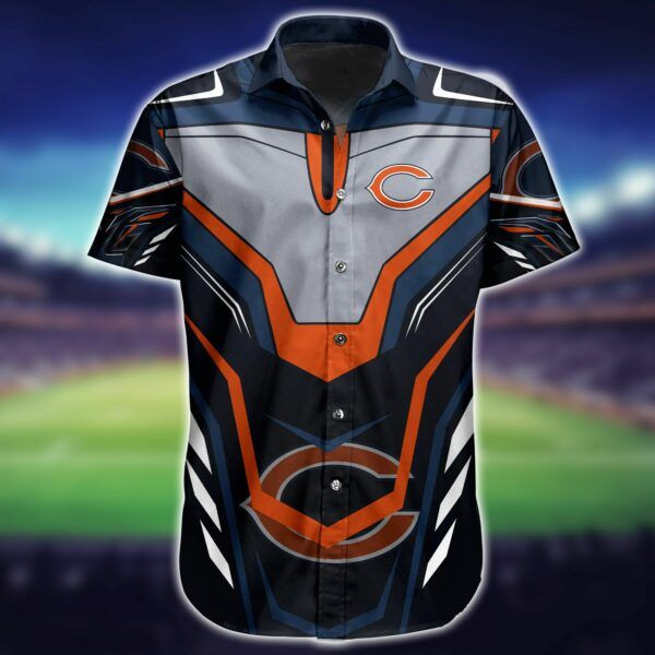 Nfl Chicago Bears Hawaiian Shirt Tropical Aloha Button Up