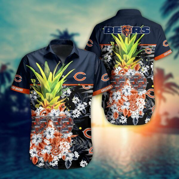 Nfl Chicago Bears Hawaiian Shirt Tropical Aloha Button Up
