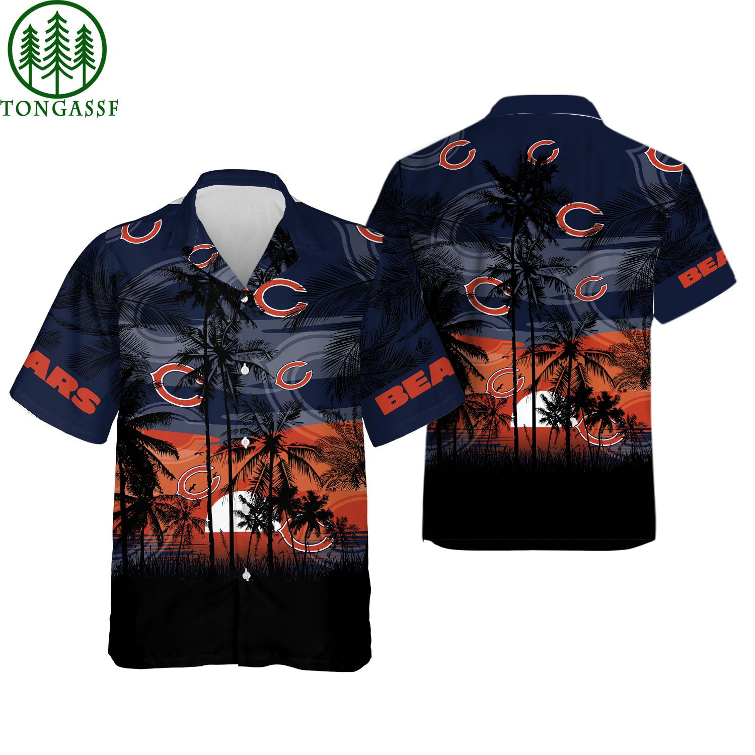 Nfl Chicago Bears Tropical Hawaiian Shirt Tropical Aloha Button Up